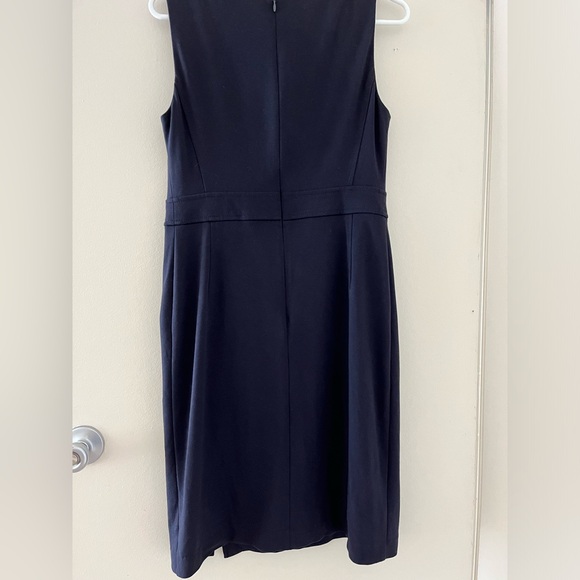 Talbots Button Detailed Navy Sheath Dress | Size 4 - Picture 2 of 3